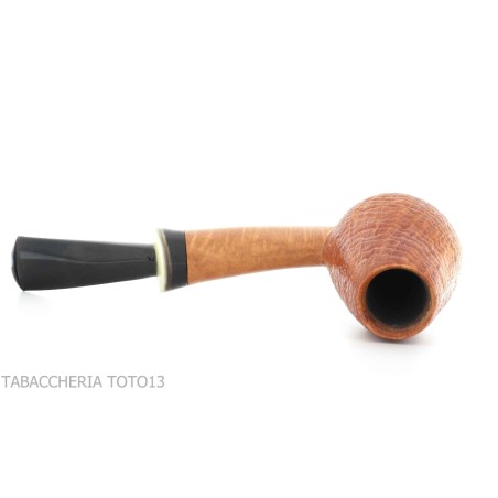 Gheppo halbgebogene Brandypfeife mit sandgestrahltem Bruyère-Finish-Gheppo Italian Pipes