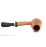 Gheppo halbgebogene Brandypfeife mit sandgestrahltem Bruyère-Finish-Gheppo Italian Pipes