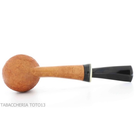 Gheppo semi-curved brandy shaped pipe with sandblasted briar finish - Tobacco Pipes - Natural root