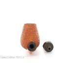 Gheppo halbgebogene Brandypfeife mit sandgestrahltem Bruyère-Finish-Gheppo Italian Pipes