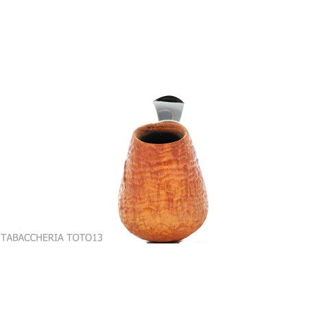 Gheppo halbgebogene Brandypfeife mit sandgestrahltem Bruyère-Finish-Gheppo Italian Pipes