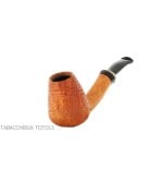 Gheppo semi-curved brandy shaped pipe with sandblasted briar finish - Tobacco Pipes - Natural root