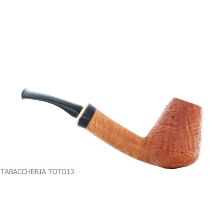 Gheppo halbgebogene Brandypfeife mit sandgestrahltem Bruyère-Finish-Gheppo Italian Pipes