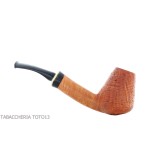 Gheppo halbgebogene Brandypfeife mit sandgestrahltem Bruyère-Finish-Gheppo Italian Pipes