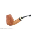 Gheppo halbgebogene Brandypfeife mit sandgestrahltem Bruyère-Finish-Gheppo Italian Pipes