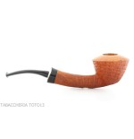 Gheppo semi-curved Dublin shaped pipe with sandblasted briar finish-Gheppo Italian Pipes