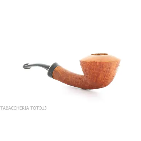 Halbgekrümmtes Gheppo-Pfeife in Dublin-Form mit sandgestrahltem Bruyère-Finish - Tabakpfeifen