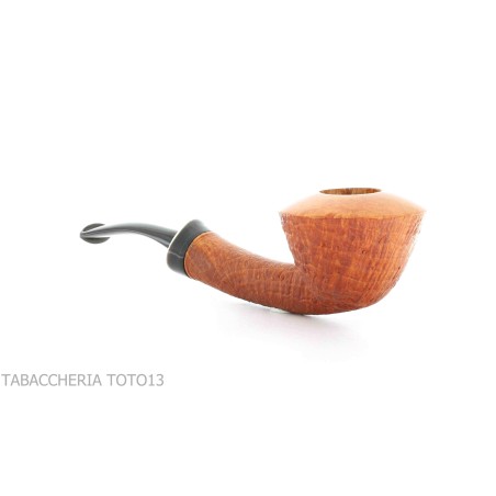 Pipe en forme de Dublin semi-courbée Gheppo avec finition en bruyère sablée - Pipe Pour le Tabac - Racine naturelle