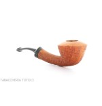 Gheppo semi-curved Dublin shaped pipe with sandblasted briar finish-Gheppo Italian Pipes