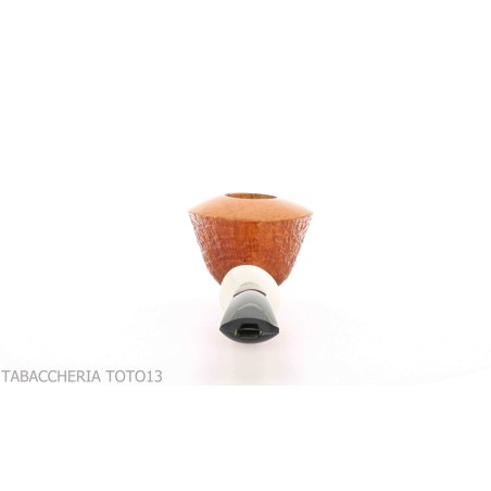 Pipe en forme de Dublin semi-courbée Gheppo avec finition en bruyère sablée - Pipe Pour le Tabac - Racine naturelle