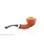 Pipe en forme de Dublin semi-courbée Gheppo avec finition en bruyère sablée - Pipe Pour le Tabac - Racine naturelle