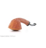 Gheppo semi-curved Dublin shaped pipe with sandblasted briar finish-Gheppo Italian Pipes