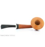 Gheppo semi-curved Dublin shaped pipe with sandblasted briar finish-Gheppo Italian Pipes