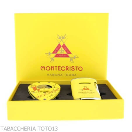 Montecristo lighter and cigar cutter set Xikar - Habanos S.A.