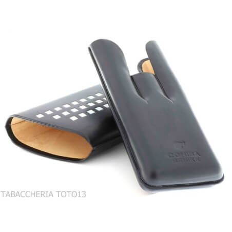 Cohiba Behike pocket cigar case in leather 3 places adjustable