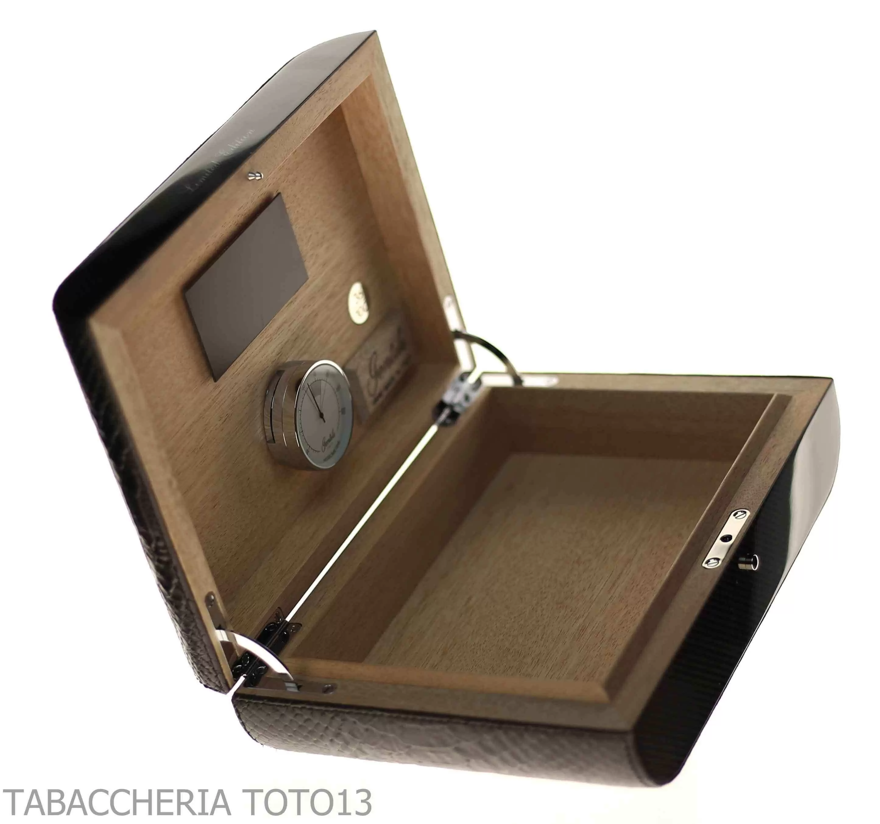 Gentili humidified light beech box for cigars with hygrometer