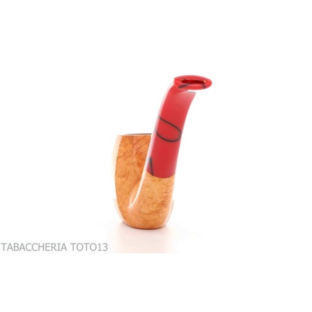 Pipe Mastro Geppetto Loupe naturelle Bent Billiard - Pipe Pour le Tabac - Racine naturelle