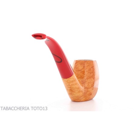 Mastro Geppetto Pfeife Bent Billiard Natur Wurzelholz - Tabakpfeifen
