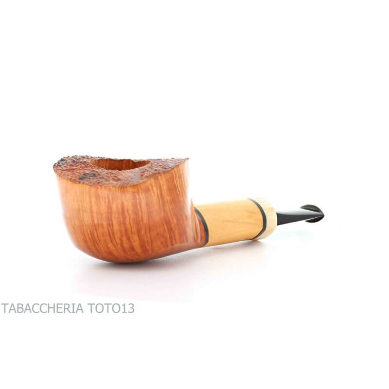 Gheppo-Topfpfeife mit glänzendem natürlichem Bruyère-Finish - Gheppo Italian Pipes