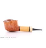 Gheppo pipe, pot shape, glossy natural briar finish - Tobacco Pipes