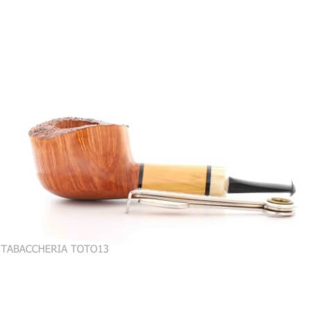 Pipa en forma de Pot Gheppo con acabado de brezo natural brillante - Gheppo Italian Pipes