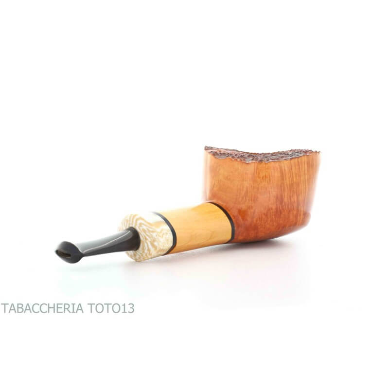 Gheppo-Topfpfeife mit glänzendem natürlichem Bruyère-Finish - Gheppo Italian Pipes