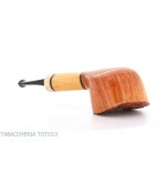 Gheppo pipe, pot shape, glossy natural briar finish - Tobacco Pipes