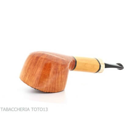 Pipa en forma de Pot Gheppo con acabado de brezo natural brillante - Gheppo Italian Pipes