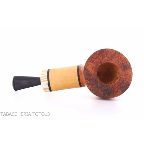 Gheppo pipe, pot shape, glossy natural briar finish - Tobacco Pipes