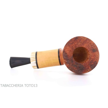 Pipe en forme de pot Gheppo avec finition en bruyère naturelle brillante - Pipe Pour le Tabac