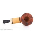 Gheppo pipe, pot shape, glossy natural briar finish - Tobacco Pipes