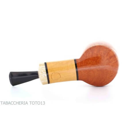 Pipa en forma de Pot Gheppo con acabado de brezo natural brillante - Gheppo Italian Pipes