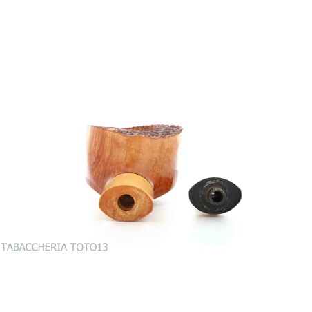 Pipe en forme de pot Gheppo avec finition en bruyère naturelle brillante - Pipe Pour le Tabac