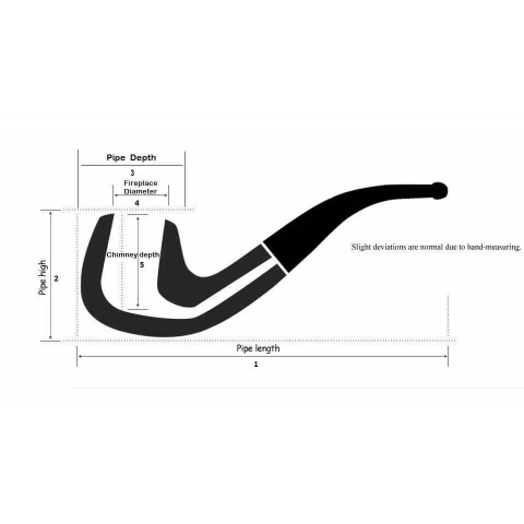 Gheppo pipe, pot shape, glossy natural briar finish - Tobacco Pipes