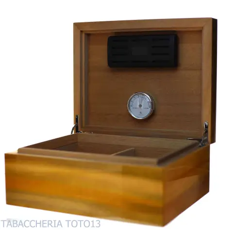 Gentili scatola umidificata per 40 sigari finitura faggio tre colori - Accessori Per Sigari