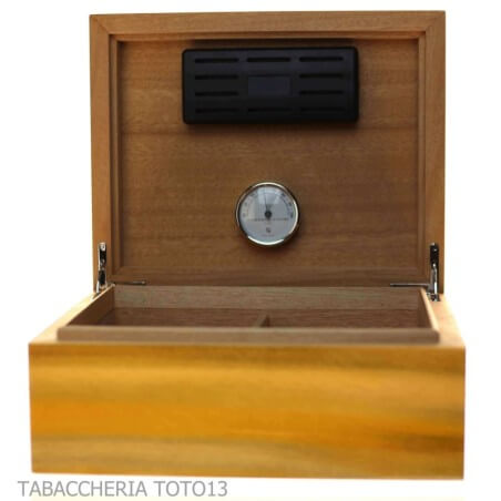 Gentili Befeuchtete Kiste für 40 Zigarren, dreifarbig in Buche lackiert Ebanisteria Gentili Fabrizio Srl Humidor Und Zeigt Wipes
