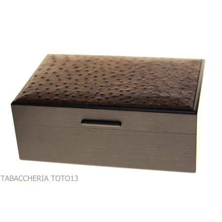 Gentili humidified box for 40 cigars with matt wenge and ostrich leather finish Ebanisteria Gentili Fabrizio Srl Humidor and ...