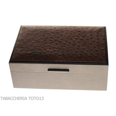 Gentili humidified box for 40 cigars with matt wenge and ostrich leather finish Ebanisteria Gentili Fabrizio Srl Humidor and ...