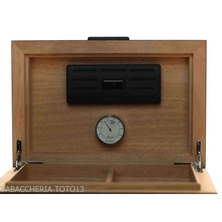 Gentili Befeuchtete Box für 40 Zigarren mit mattem Wenge- und Straußenleder-Finish Ebanisteria Gentili Fabrizio Srl Humidor U...