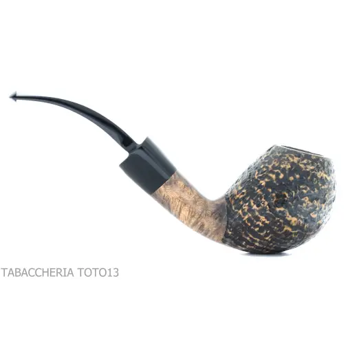 Pipa de huevo curvada Mastro Geppetto en brezo pulido con chorro de arena - Pipas de Tabaco