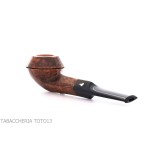 Mastro Geppetto Bulldog shaped pipe straight glossy brown briar - Tobacco Pipes - Natural root
