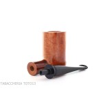 Amorelli Pfeife Billardform gerader natürlicher glatter Bruyere, Frac-Serie - Tabakpfeifen