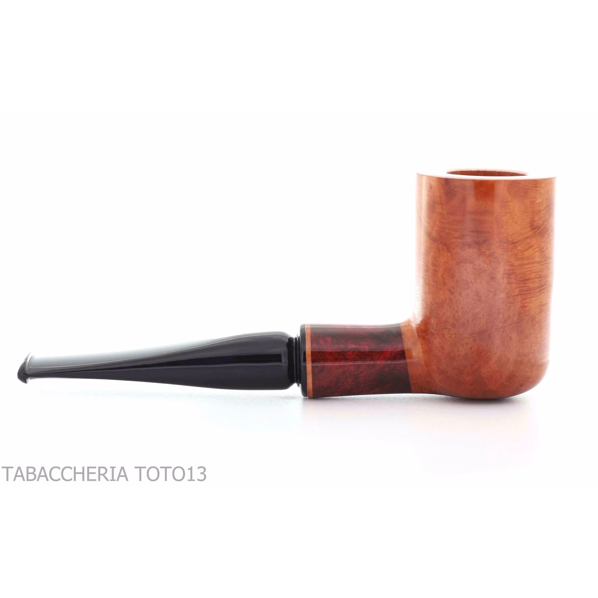 Amorelli pipe Billard racine lisse naturelle droite, série Frac - Pipe Pour le Tabac - Racine naturelle