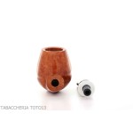 Amorelli pipe Brandy shape curved natural smooth root, Frac series - Tobacco Pipes - Natural root