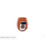Amorelli pipe Brandy shape curved natural smooth root, Frac series - Tobacco Pipes - Natural root