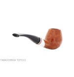 Amorelli pipe Brandy shape curved natural smooth root, Frac series - Tobacco Pipes - Natural root