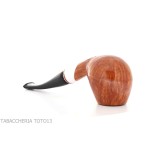 Amorelli pipe Brandy shape curved natural smooth root, Frac series - Tobacco Pipes - Natural root