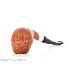 Amorelli pipe Brandy shape curved natural smooth root, Frac series - Tobacco Pipes - Natural root