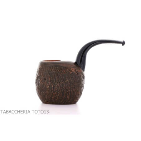 Vest Pocket stand up Epica dark sandblasted briar tobacco pipe - Fiamma di Re di Andrea Pascucci