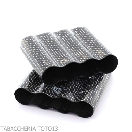 Estuche para puros de bolsillo en titanio y fibra de carbono - Accesorios para cigarros toscanos